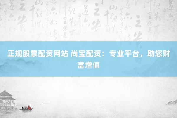 正規股票配資網站 尚寶配資：專業平臺，助您財富增值