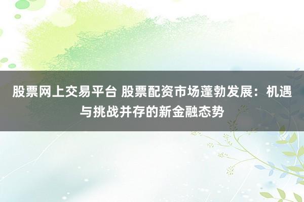 股票網上交易平臺 股票配資市場蓬勃發展：機遇與挑戰并存的新金融態勢
