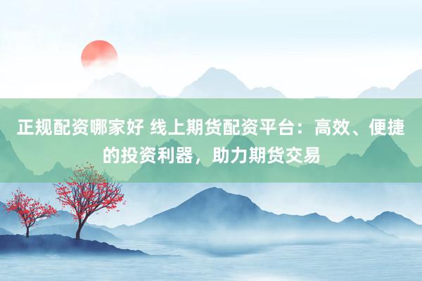 正規配資哪家好 線上期貨配資平臺:高效、便捷的投資利器,助力期貨交易